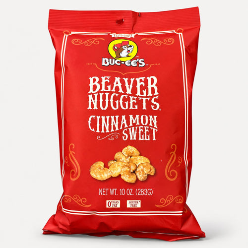 Buc-ee's Beaver Nuggets Cinnamon Sweet 10 oz bag front view