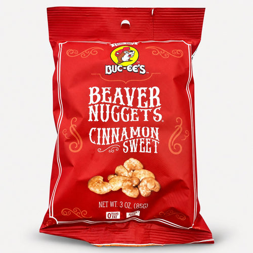 Buc-ee's Beaver Nuggets Sea Salted Caramel 3 oz bag front view