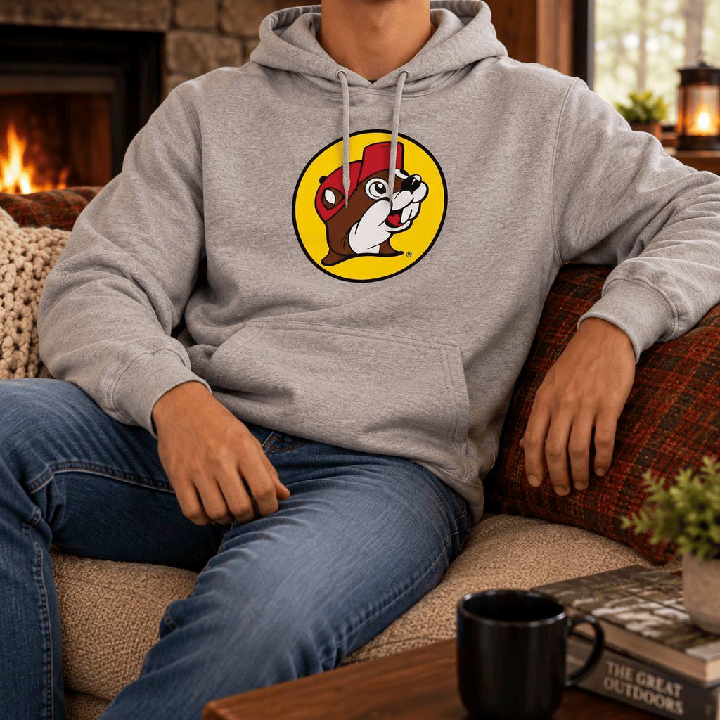 Buc-ee's Classic Grey Logo Hoodie