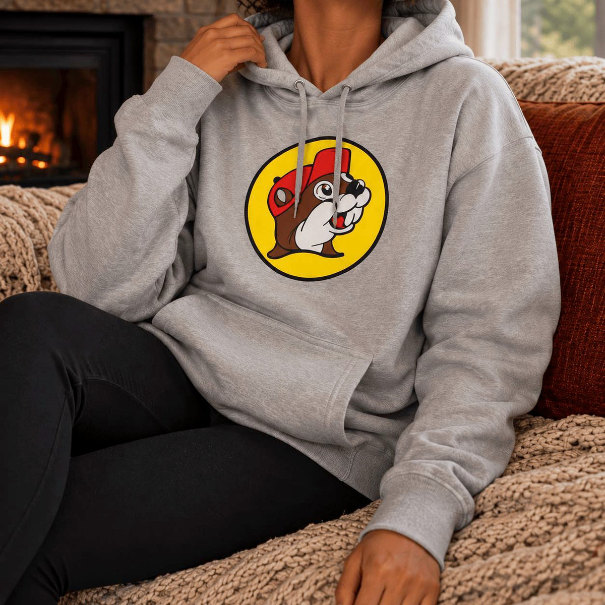 Buc-ee's Classic Grey Logo Hoodie