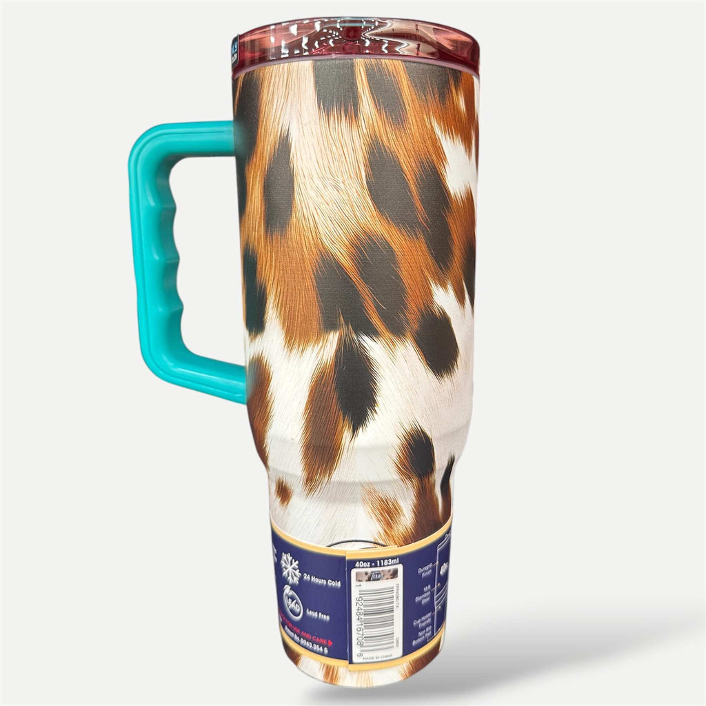 Yukon Outfitters x Buc-ee’s Fit Forty Pro 40oz Cowhide Print Tumbler