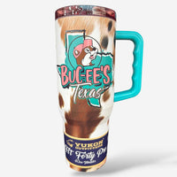 Yukon Outfitters x Buc-ee’s Fit Forty Pro 40oz Cowhide Print Tumbler