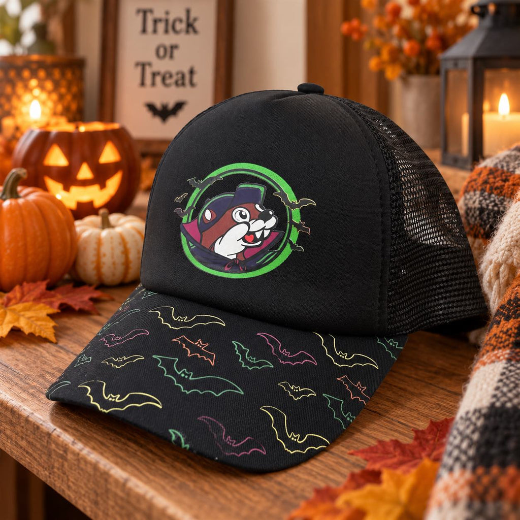 Buc-ee's Halloween 2026 "Quick Bites Spooky Nights" Glow in the Dark Youth Hat